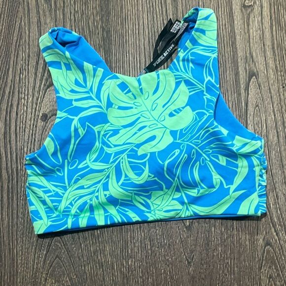 Victoria's Secret Pink Active Swim 4-Way Reversible Top Green Blue Size Small - Picture 5 of 5